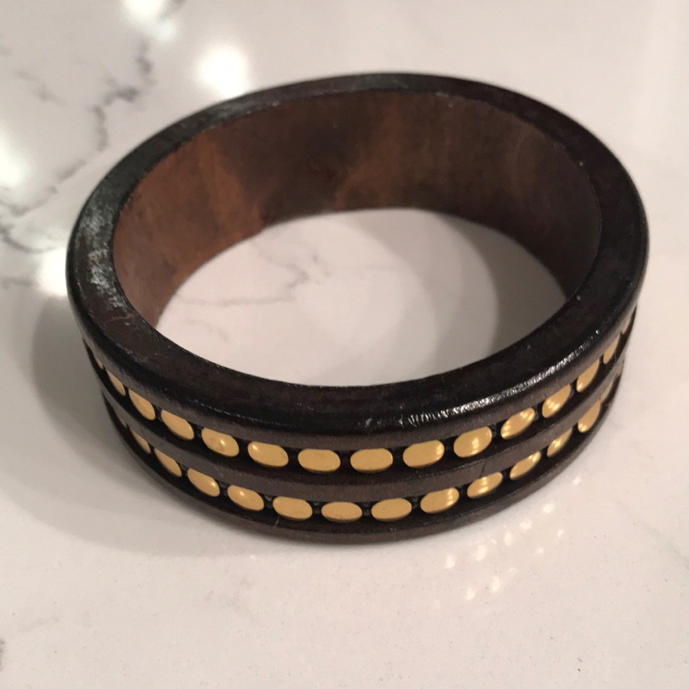 Wooden Gold Bangle